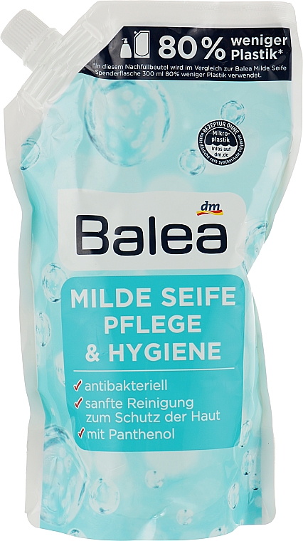 Mydło w płynie do pielęgnacji i higieny z wypełnieniem antybakteryjnym - Balea Liquid Soap Care & Hygiene Antibacterial Refill Pack (uzupełnienie) — Zdjęcie N1