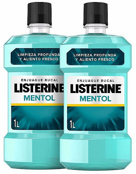Zestaw - Listerine Mentol (mouthwash/1000ml + mouthwash/1000ml) — Zdjęcie N1