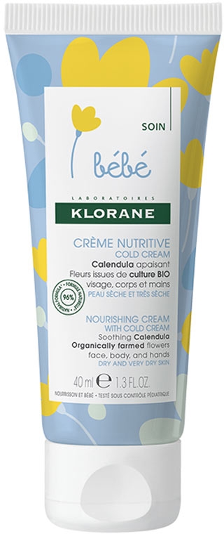 Odżywczy krem z cold cream - Klorane Bebe Nourishing Cream with Cold Cream — Zdjęcie N1