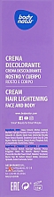 Krem do rozjaśniania włosów na twarzy i ciele - Body Natur Hair Lightening Cream for Face & Body — Zdjęcie N3
