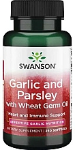 Suplement diety Czosnek i pietruszka z olejem z kiełków pszenicy - Swanson Garlic and Parsley With Wheat Germ Oil — Zdjęcie N1