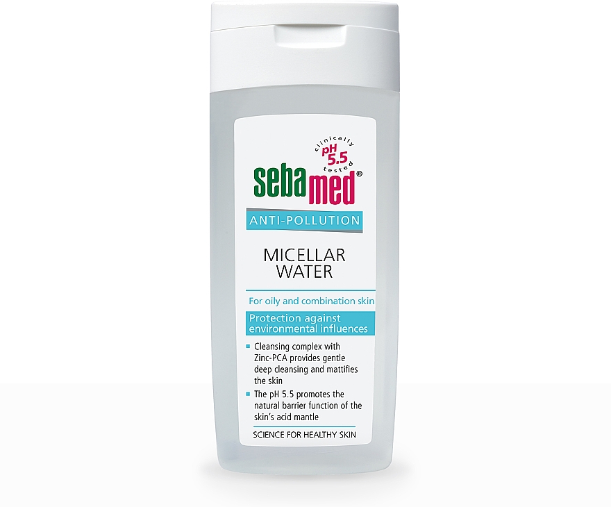 Płyn micelarny do cery tłustej i mieszanej - Sebamed Anti-Pollution Micellar Water For Oily to Combination Skin — Zdjęcie N1