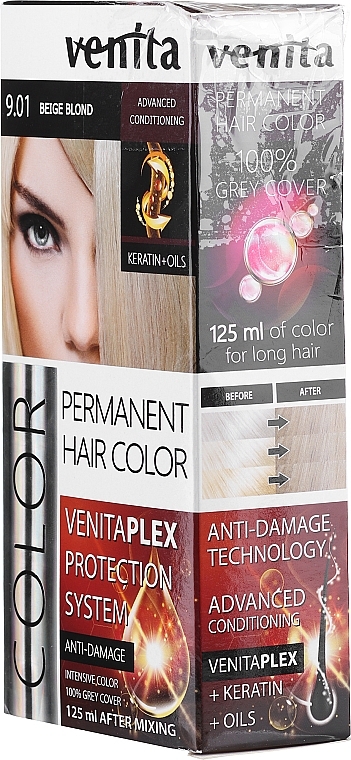 PRZECENA! Trwała farba do włosów z systemem ochrony koloru - Venita Plex Protection System * — Zdjęcie N3