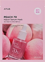 Maseczka do twarzy z efektem rozjaśniającym - Anua Peach 70 Niacin Serum Mask — Zdjęcie N1