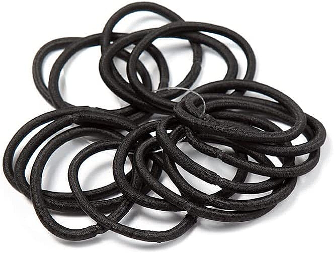 Gumki do włosów, czarne, 18 szt. - Inca Rubber Hair Bands — Zdjęcie N1