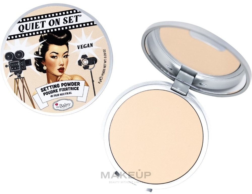 Puder utrwalający do twarzy - TheBalm Quiet On The Set Neutral Setting Powder — Zdjęcie 01 - Fair