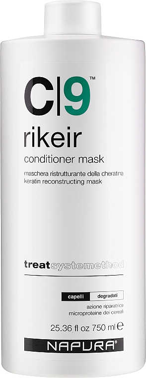 Keratynowa odżywka-maska do włosów - Napura C9 Rikeir Conditioner Mask — Zdjęcie N3