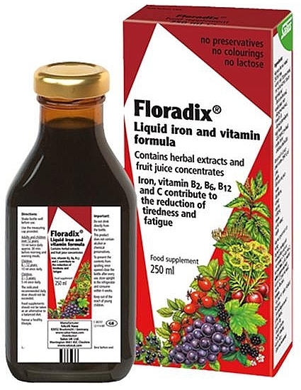 Suplement diety Żelazo w płynie i witaminy - Floradix Liquid Iron And Vitamins — Zdjęcie N1