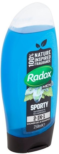 Żel pod prysznic i szampon do włosów dla mężczyzn - Radox Men Feel Sporty 2in1 Shower Gel — Zdjęcie N2