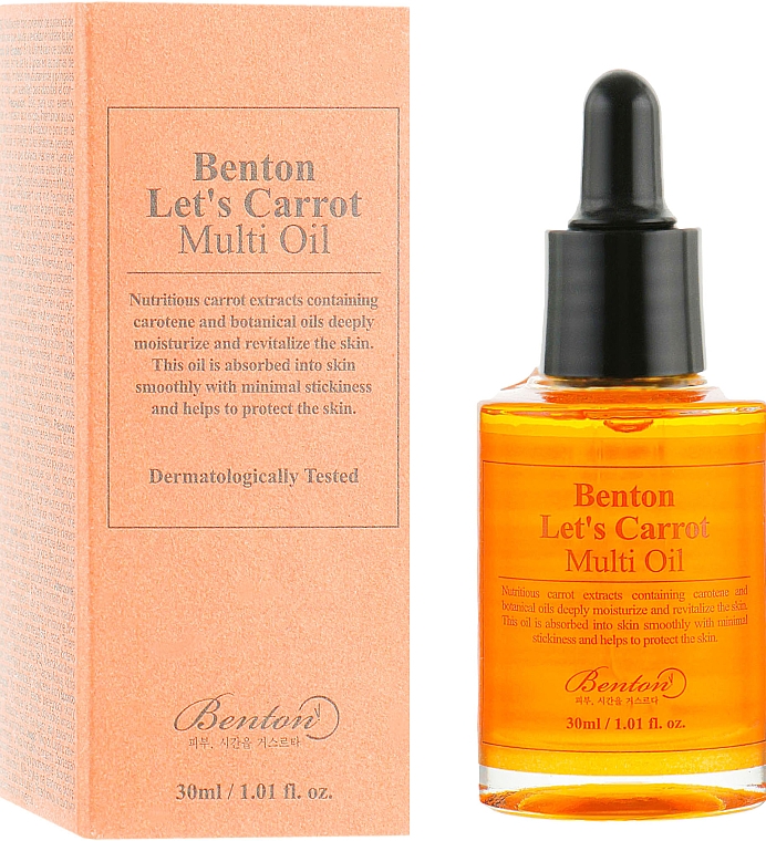 Wielofunkcyjne serum z olejem z nasion marchwi - Benton Let’s Carrot Multi Oil — Zdjęcie N1