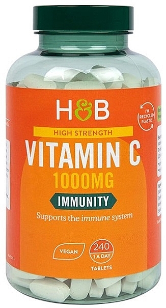 Suplement diety Witamina C, 1000 mg - Holland & Barrett High Strength Vitamin C 1000mg — Zdjęcie N1