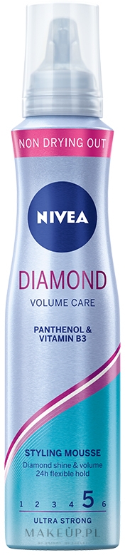 Pianka do stylizacji włosów - NIVEA Diamond Volume Styling Mousse — Zdjęcie 150 ml