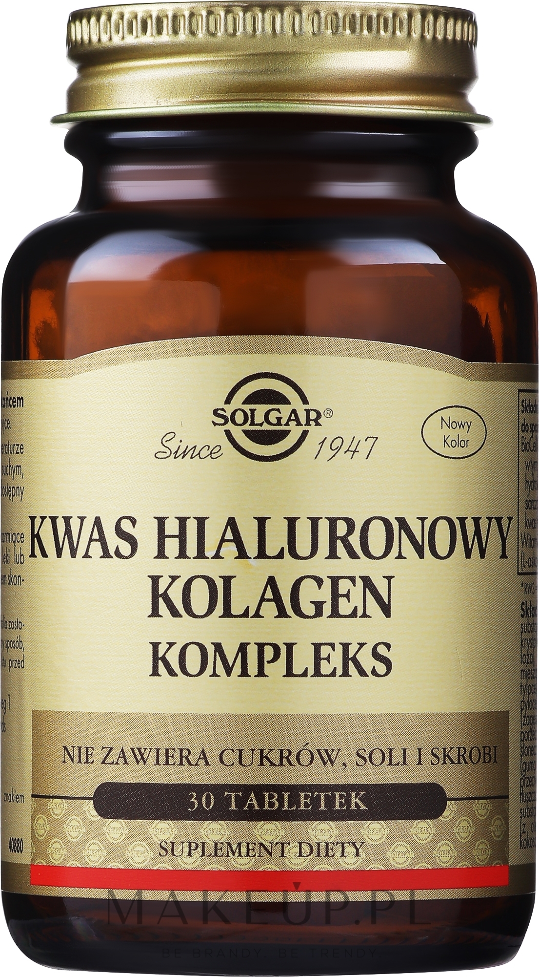 Suplement diety Kwas hialuronowy 120 mg - Solgar Hyaluronic Acid — Zdjęcie 30 szt.