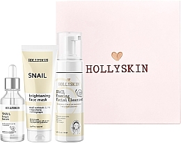 Zestaw - Hollyskin Snail Smart Intensive Care (mask/100ml + foam/150ml + ser/50ml) — Zdjęcie N2