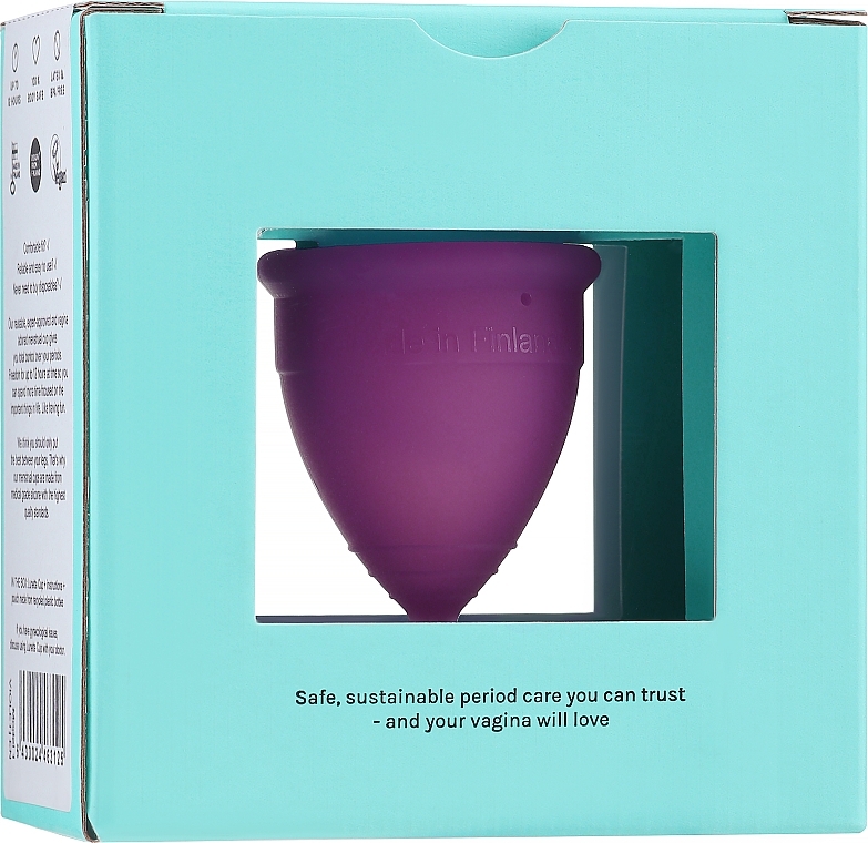 Kubeczek menstruacyjny, model 1, liliowy - Lunette Reusable Menstrual Cup Purple Model 1 — Zdjęcie N1