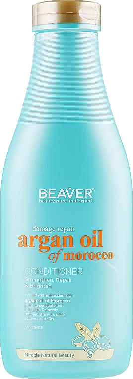 Odżywka do włosów zniszczonych z olejkiem arganowym - Beaver Professional Damage Repair Argan Oil of Morocco Conditioner — Zdjęcie N3