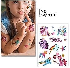 Kup Zestaw tymczasowych tatuaży dla dzieci Księżniczka Celestia, z brokatem - Tattooshka