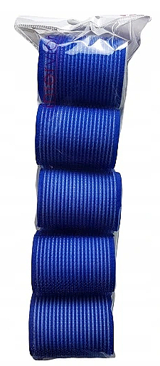 Wałki do włosów na rzep, 498788, 48 mm, niebieskie - Inter-Vion — Zdjęcie N1