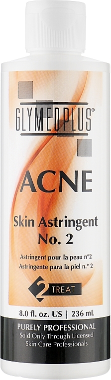 Środek ściągający N2 z 2% kwasem salicylowym - GlyMed Plus Serious Action Skin Astringent No. 2 — Zdjęcie N1