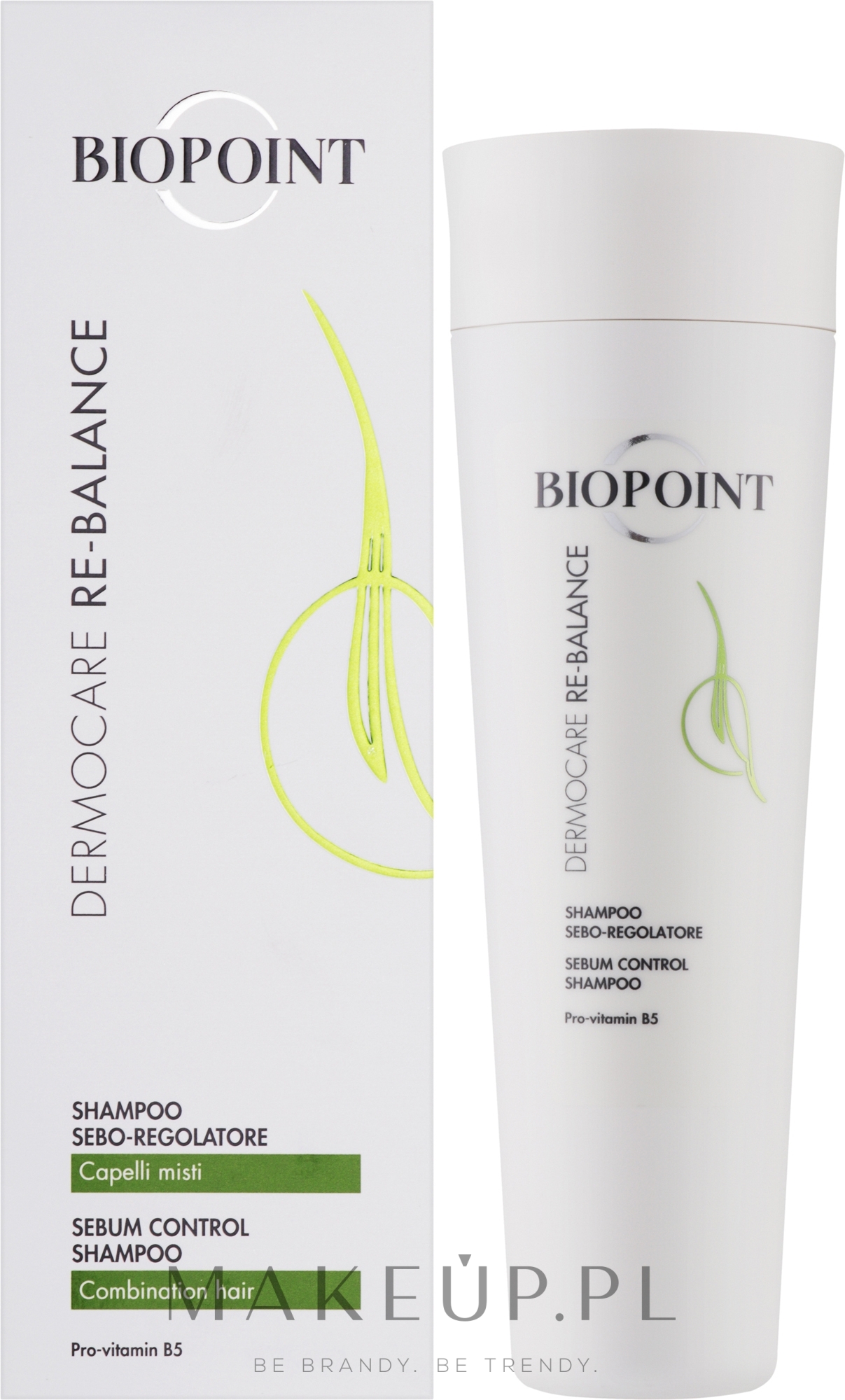 Szampon regulujący wydzielanie sebum - Biopoint Dermocare Re-Balance Shampoo Sebo-Regolatore — Zdjęcie 200 ml