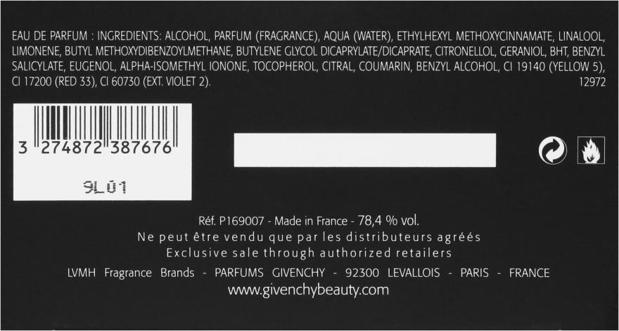 Givenchy L'Interdit Eau - Zestaw (edp/80ml primitivo + edp/15ml) — Zdjęcie N4