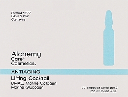 Ampułki intensywnie odżywiające skórę - Alchemy Care Cosmetics Antiaging Care Lifting Cocktail — Zdjęcie N1