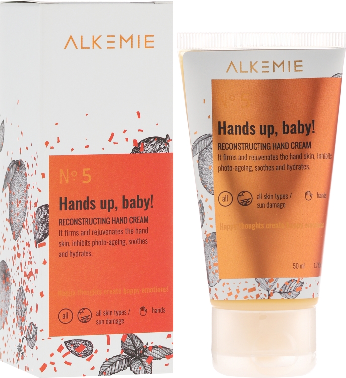 Regenerujący krem do rąk - Alkmie Hands Up Baby Reconstructing Hand Cream — Zdjęcie N2