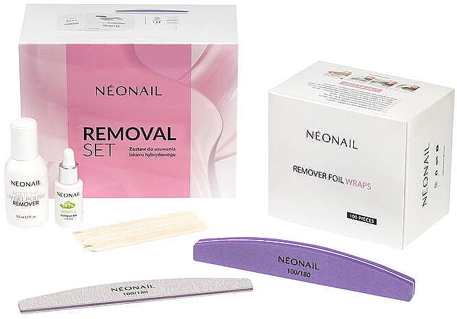 Zestaw do usuwania lakieru hybrydowego, 6 produktów - NeoNail Professional Removal Set — Zdjęcie N1
