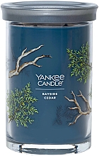 Świeca zapachowa na podstawce Cedr, 2 knoty - Yankee Candle Bayside Cedar Tumbler — Zdjęcie N1