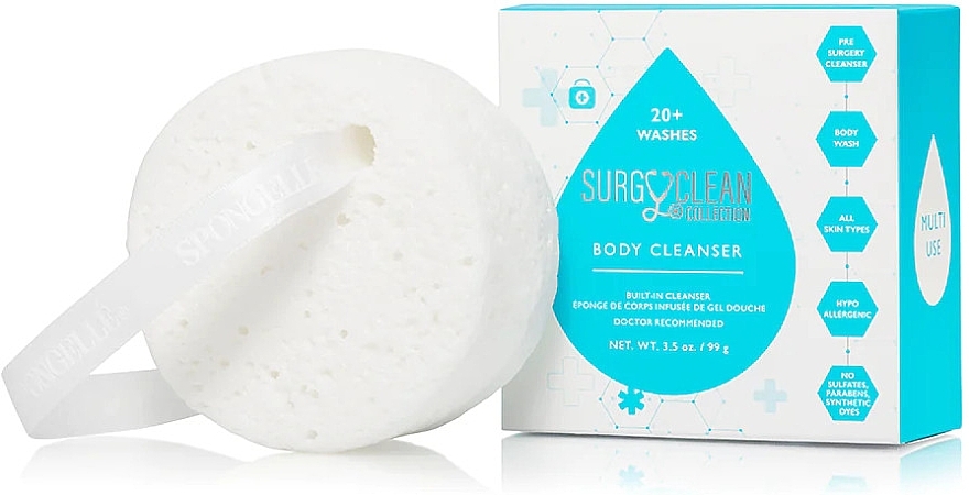 Piankowa gąbka pod prysznic wielokrotnego użytku - Spongelle SurgyClean Body Cleanser — Zdjęcie N2