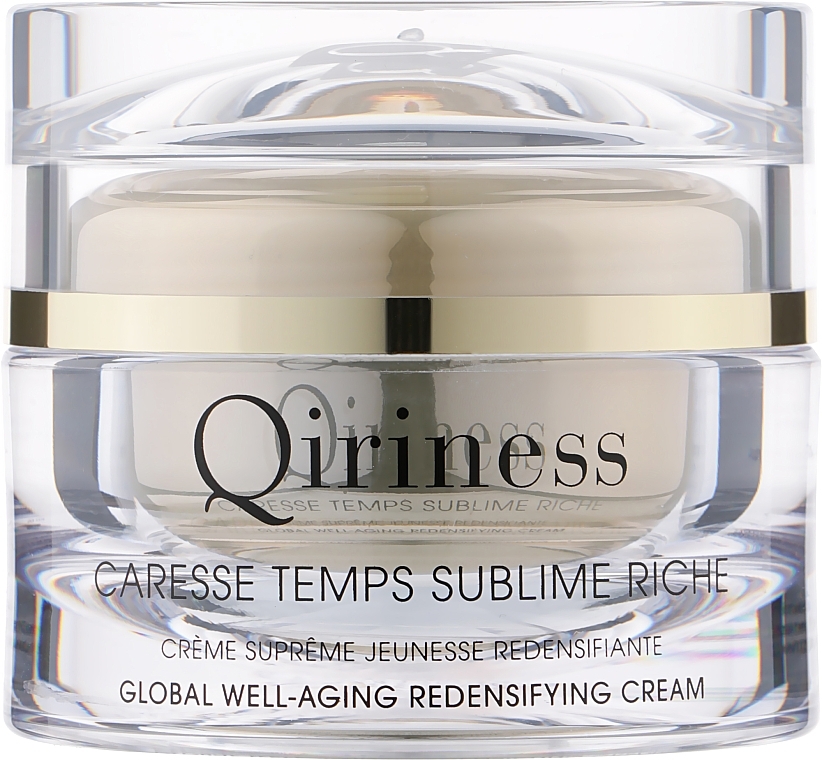 Przeciwstarzeniowy i rewitalizujący krem o kompleksowym działaniu, naturalna linia - Qiriness Caresse Temps Sublime Riche Global Well-Aging Redensifying Cream — Zdjęcie N1