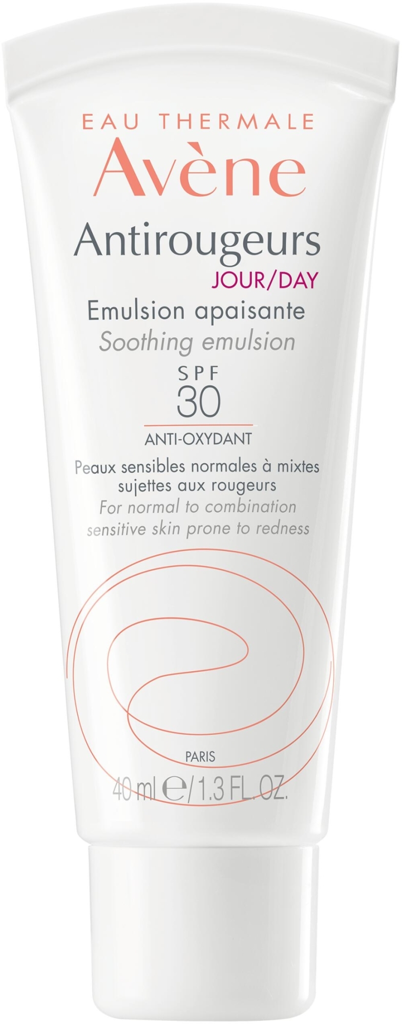 Kojąca emulsja do twarzy na dzień SPF 30 - Avène Antirougeurs Day Soothing Emulsion — Zdjęcie 40 ml