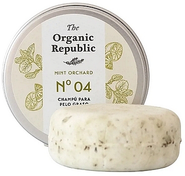 Szampon w kostce do włosów przetłuszczających się Mięta, cytryna i grejpfrut - The Organic Republic Shampoo — Zdjęcie N1