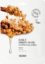 Kup Maska o działaniu silnie nawilżającym i ujędrniającym z kolagenem roślinnym - Yadah Daily Green Mask Natto Collagen