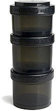 Zestaw pojemników na odżywki dla sportowców - SmartShake Revive Storage Black (container/150ml + container/2x200ml) — Zdjęcie N1