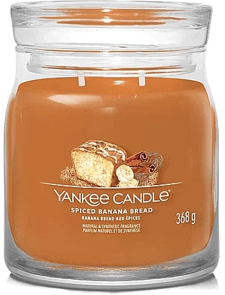 Świeca zapachowa w słoiczku Spiced Banana Bread, 2 knoty - Yankee Candle Singnature — Zdjęcie N1
