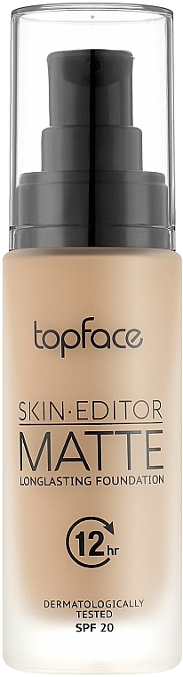 Rozświetlający podkład do twarzy - TopFace Skin Editor Matte Foundation — Zdjęcie N1