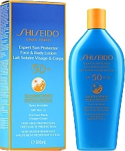 PRZECENA! Krem nawilżający do twarzy i ciała z ochroną przeciwsłoneczną SPF 50 - Shiseido Sun Expert Protection Face and Body Lotion SPF50 * — Zdjęcie N1