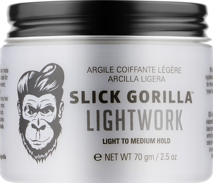Glinka dla mężczyzn do stylizacji włosów, średnie utrwalenie - Slick Gorilla Lightwork
