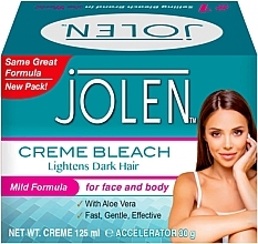 Zestaw - Jolen Bleach Cream Mild Formula With Aloe Vera (cr/125ml + poudre/30g) — Zdjęcie N1