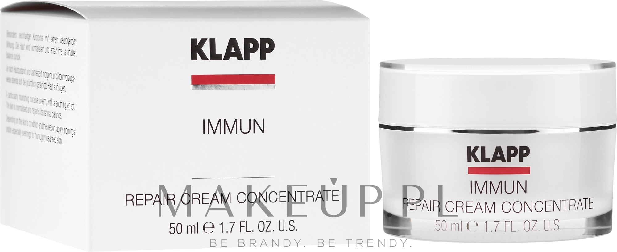 Rewitalizujący krem-koncentrat do twarzy - Klapp Immun Repair Cream Concentrate — Zdjęcie 50 ml