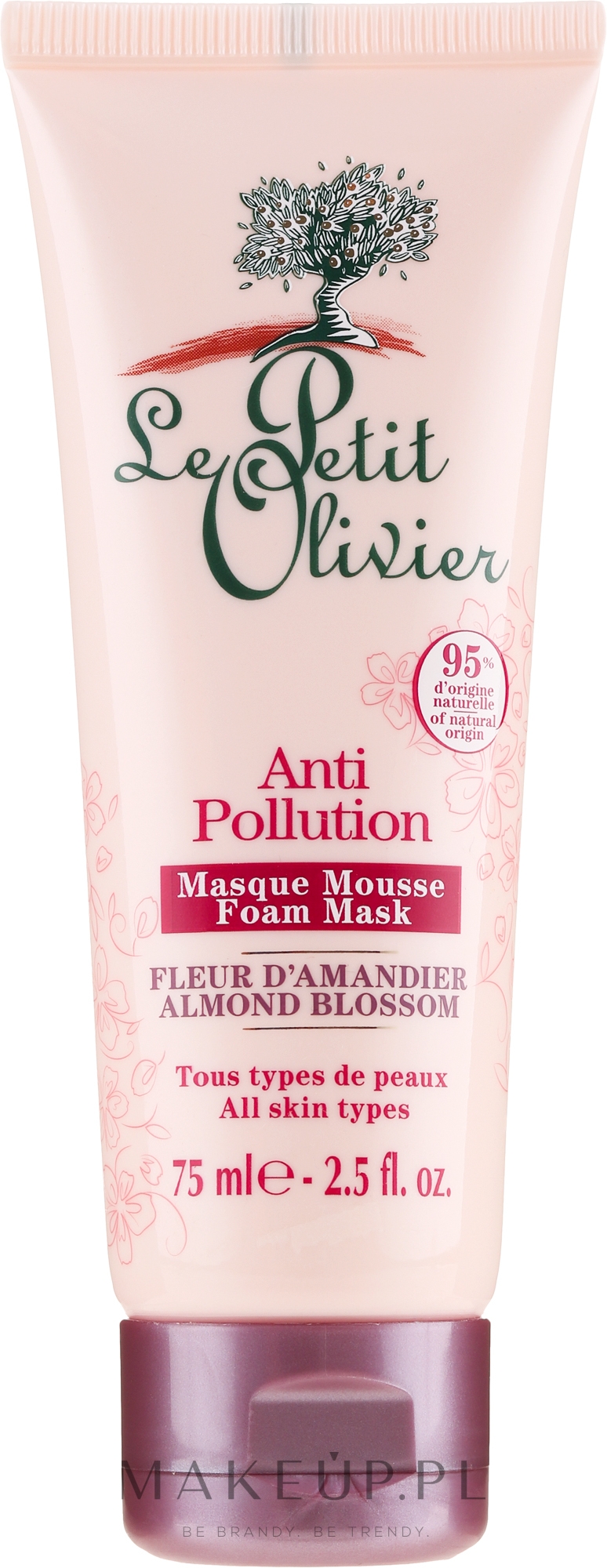 Pieniąca się maska przeciw zanieczyszczeniom Kwiat migdałowca - Le Petit Olivier Anti-Pollution Foam Mask Almond Blossom — Zdjęcie 75 ml