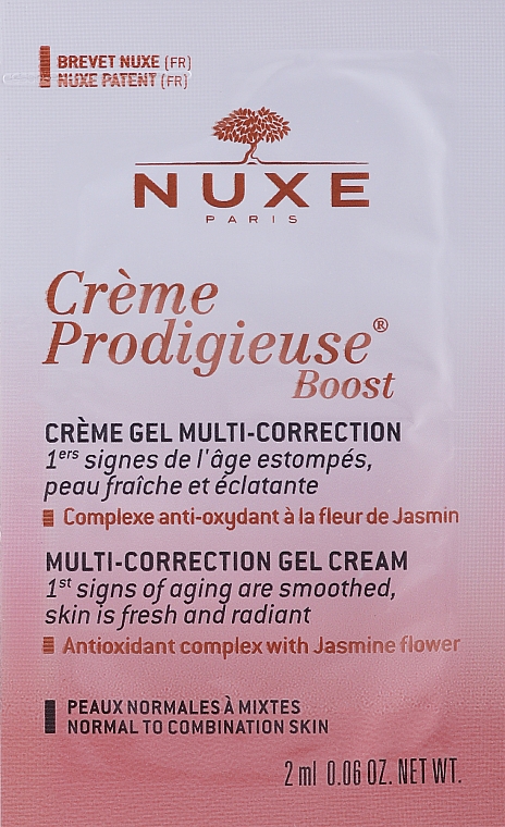 Multikorygujący żel-krem - Nuxe Creme Prodigieuse Boost Multi-Correction Gel Cream (próbka) — Zdjęcie N1