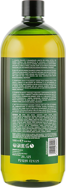 Szampon do codziennego użytku z olejkiem z drzewa herbacianego - Emmebi Italia BioNatural Mineral Treatment Frequent Use Shampoo — Zdjęcie N2