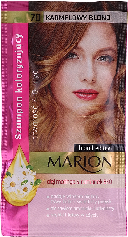 Koloryzujący szampon do włosów bez amoniaku i utleniaczy - Marion