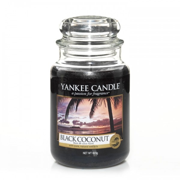 Świeca zapachowa w słoiku - Yankee Candle Black Coconut