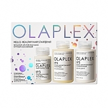 Zestaw - Olaplex Hello Healthy Hair Starter Kit (h/pr/50ml + sh/100ml + con/100ml) — Zdjęcie N1