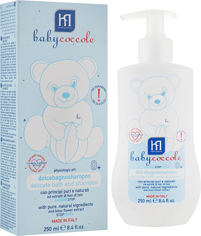 Delikatny szampon i żel do mycia ciała dla dzieci - Babycoccole Delicate Bath & Shampoo — Zdjęcie N1