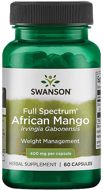 Suplement diety African Mango, 400 mg - Swanson Full Spectrum African Mango (Irvingia Gabonensis) — Zdjęcie N1