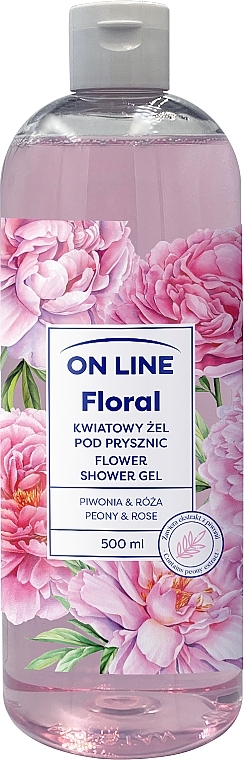 Żel pod prysznic Piwonia i róża - On Line Floral Flower Shower Gel Peony & Rose